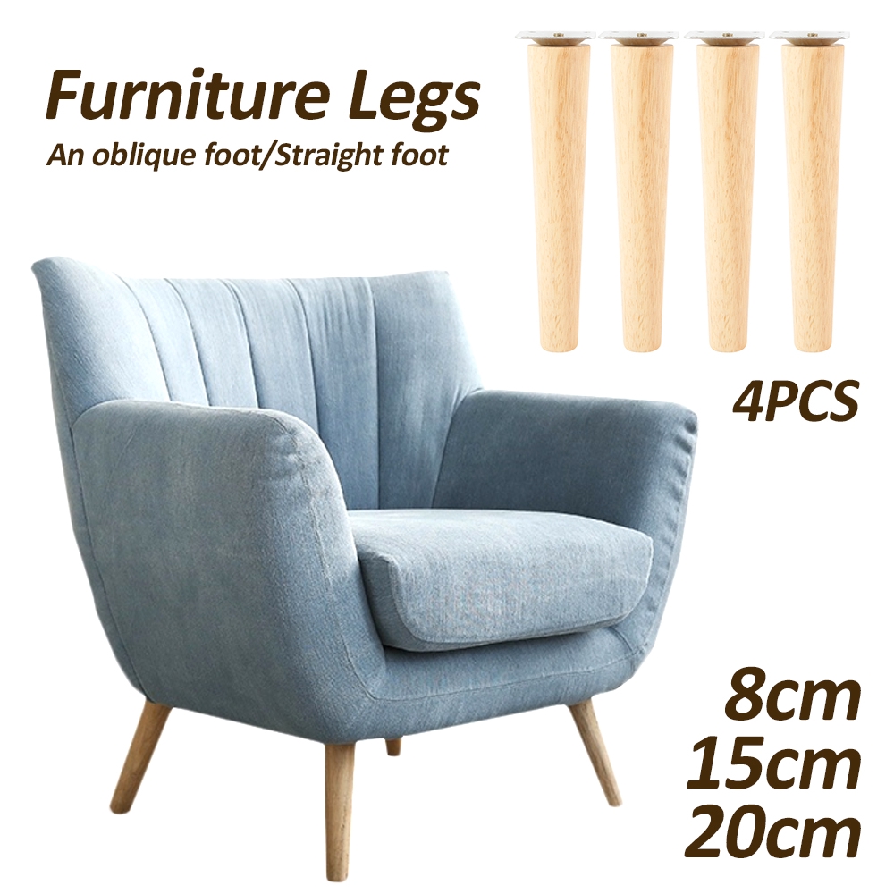 4x Universal Sofa Legs Chair Table Desk Couch Feet Solid Wood Shopee