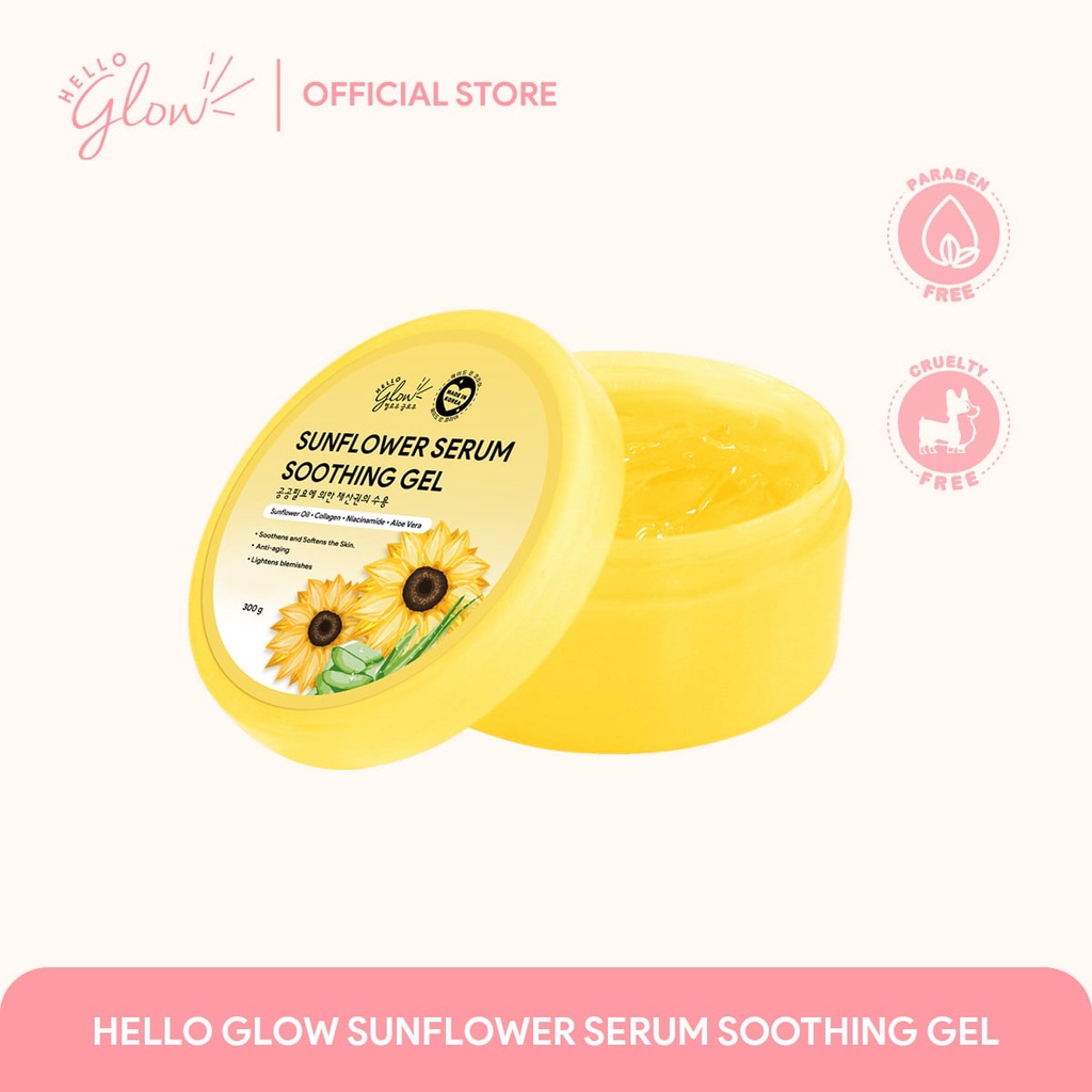 Hello Glow Serum Soothing Gel 300ml Sunflower (Moisturizer) Shopee