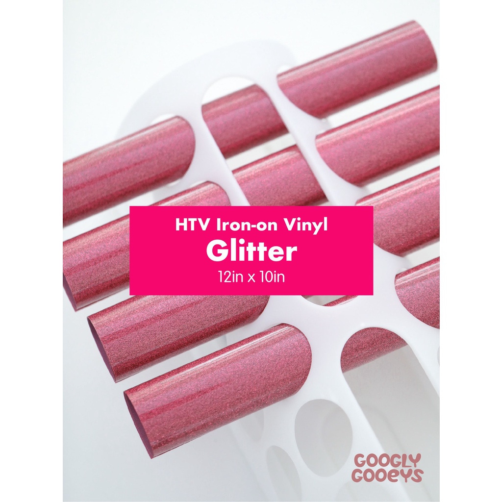 Googly Gooeys Glitter HTV Heat Transfer Ironon Vinyl (Cold Peel) 10x12in Sheet Cricut Cameo T