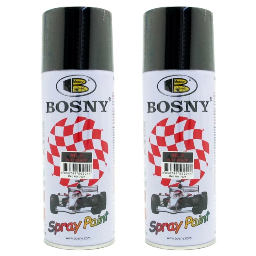 Bosny Spray Paint Set of 2 No.4 (Flat Black) Shopee Philippines