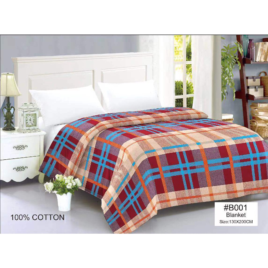 Good Quality Plain Blanket/Kumot Soft Size (130cm * 200cm) COD Strip
