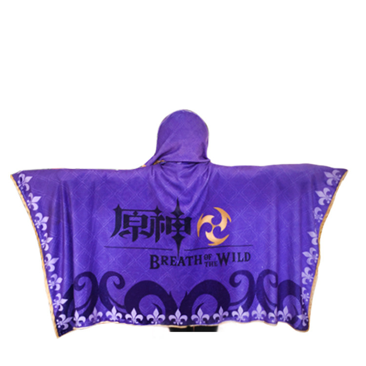 Genshin Impact Blanket Cloak Hooded Shawl Cloak Keqing Venti Cosplay