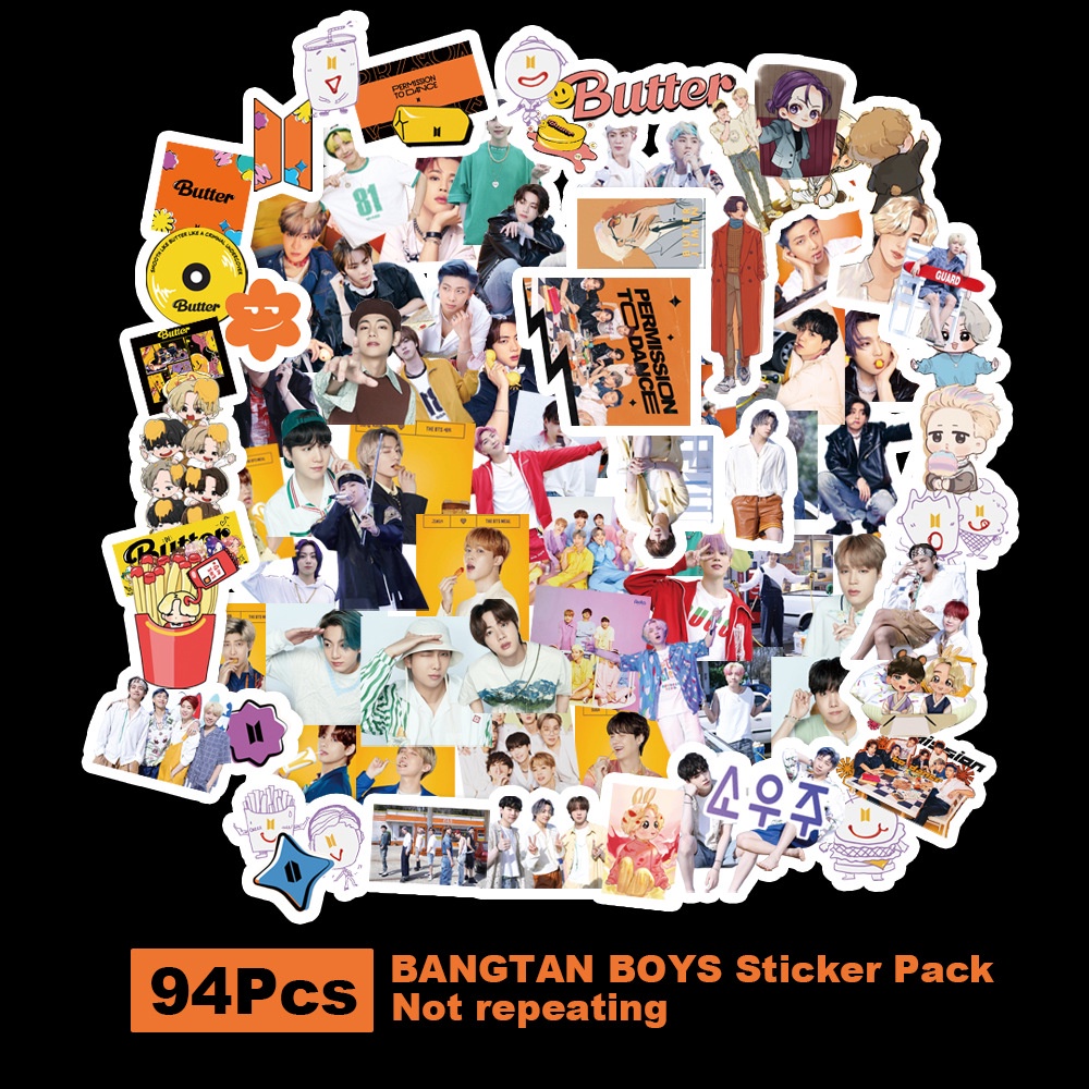 BTS Butter PERMISSION TO DANCE Album Sticker Pack Phone Ipad Laptop DIY