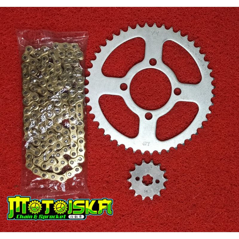 TVS APACHE 180 XVenture Chain & Sprocket set (FLAT TYPE) Shopee Philippines