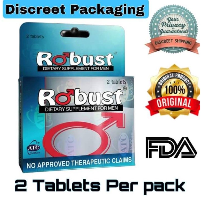 Robust 2 tablets Per pack FOR MEN (Discreet packaging)On hand!! Shopee Philippines