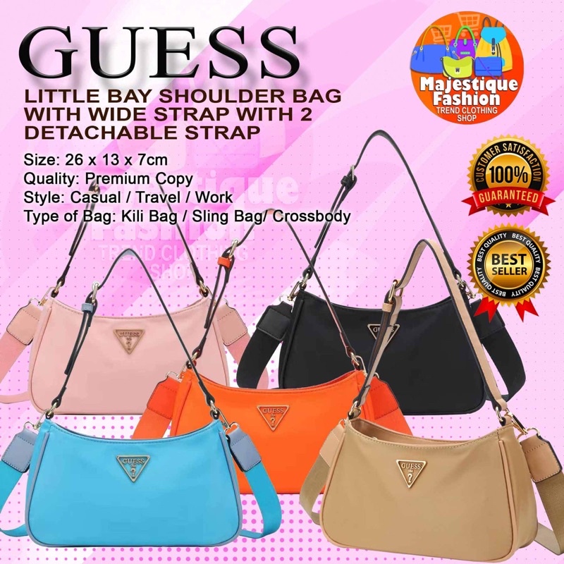 GUESS Little Bay Shoulder Bag with Wide Strap Sling Shopee Philippines