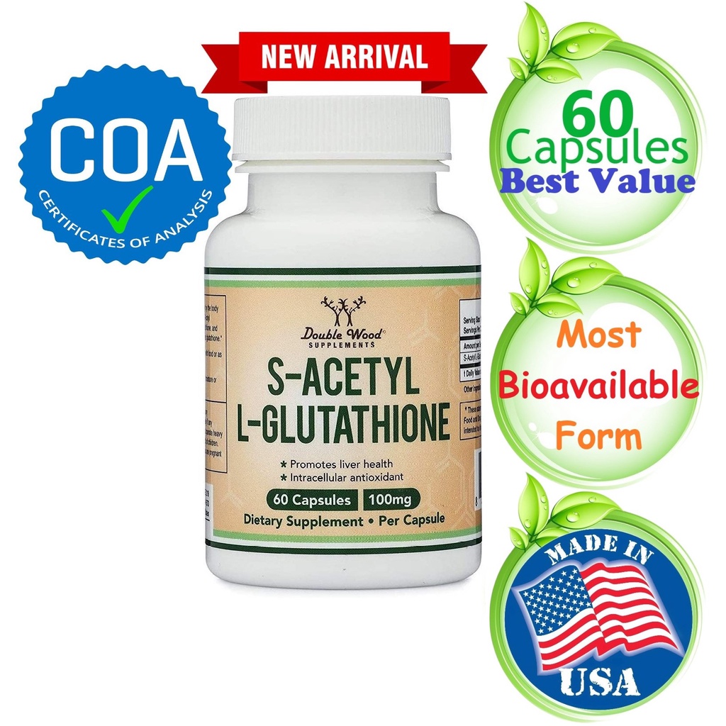 Real S Acetyl L GLUTATHIONE 60 Caps Max Absorption , AntiAging