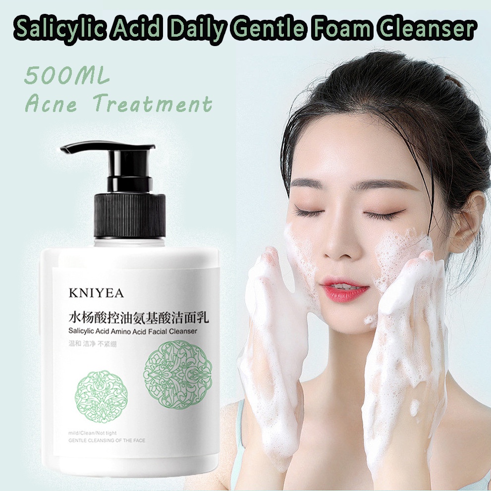 500ML Salicylic Acid Cleanser Amino Acid Facial Cleanser Deep Clean