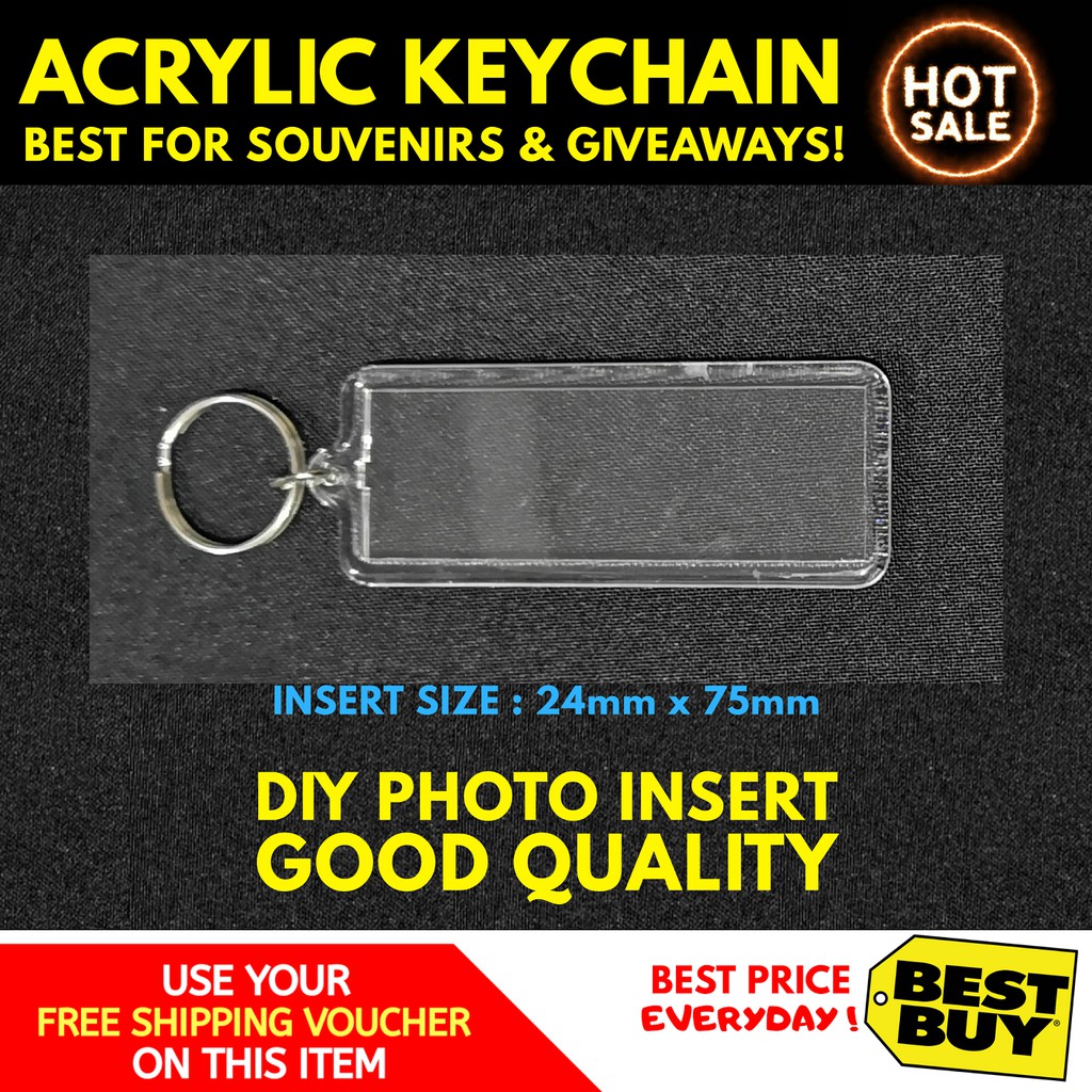 Acrylic Keychain Photo Insert Very Long [CHEAPEST] Shopee Philippines