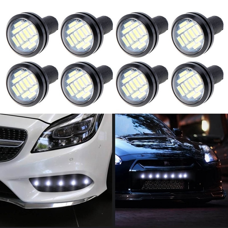1Pcs Eagle Eye LED 4014 12SMD 23MM Daytime Running DRL Backup Light Car