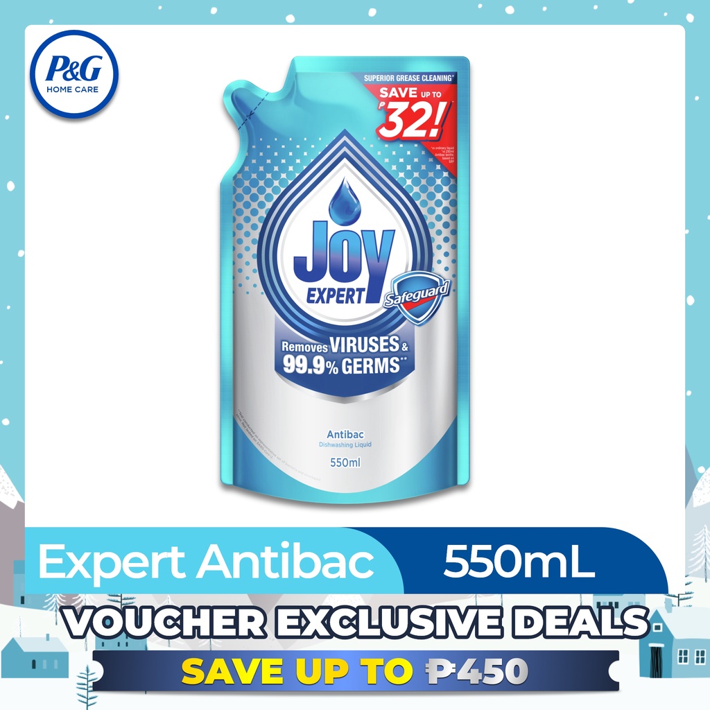 Joy Expert Antibacterial Dishwashing Liquid 550ml [Dishwashing Liquid