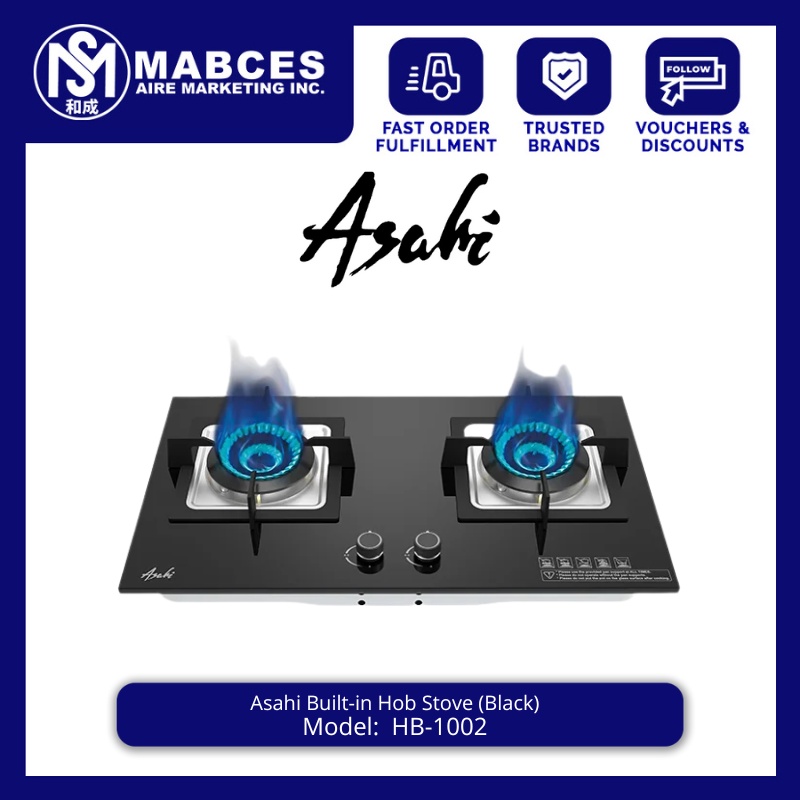 Asahi Builtin Hob Stove (Black) HB1002 Shopee Philippines