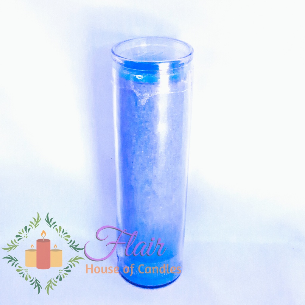 Flair Plain Long Glass Candle Colored Smokeless Altar Prayer Candle