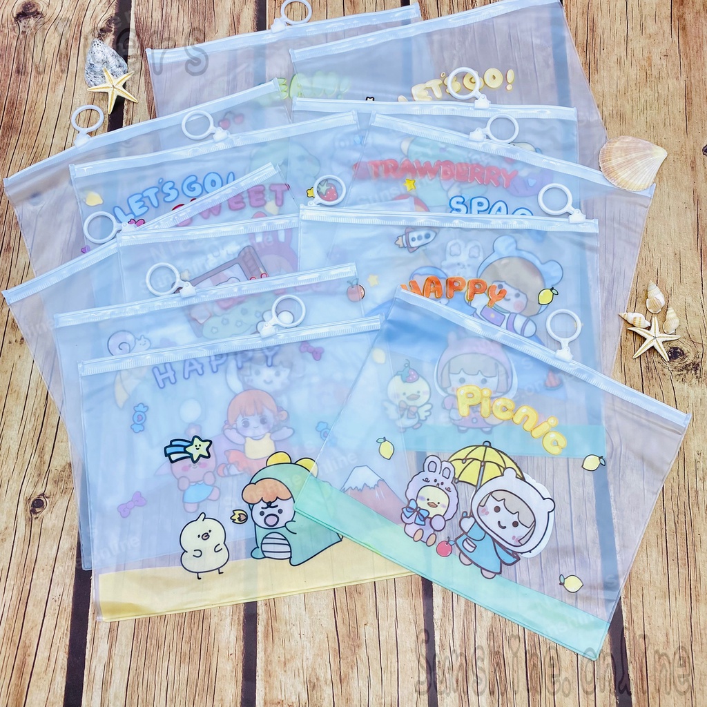 Zip lock bag, pencil bag, stationery holder pen, waterproof zip lock bag, stationery pouch