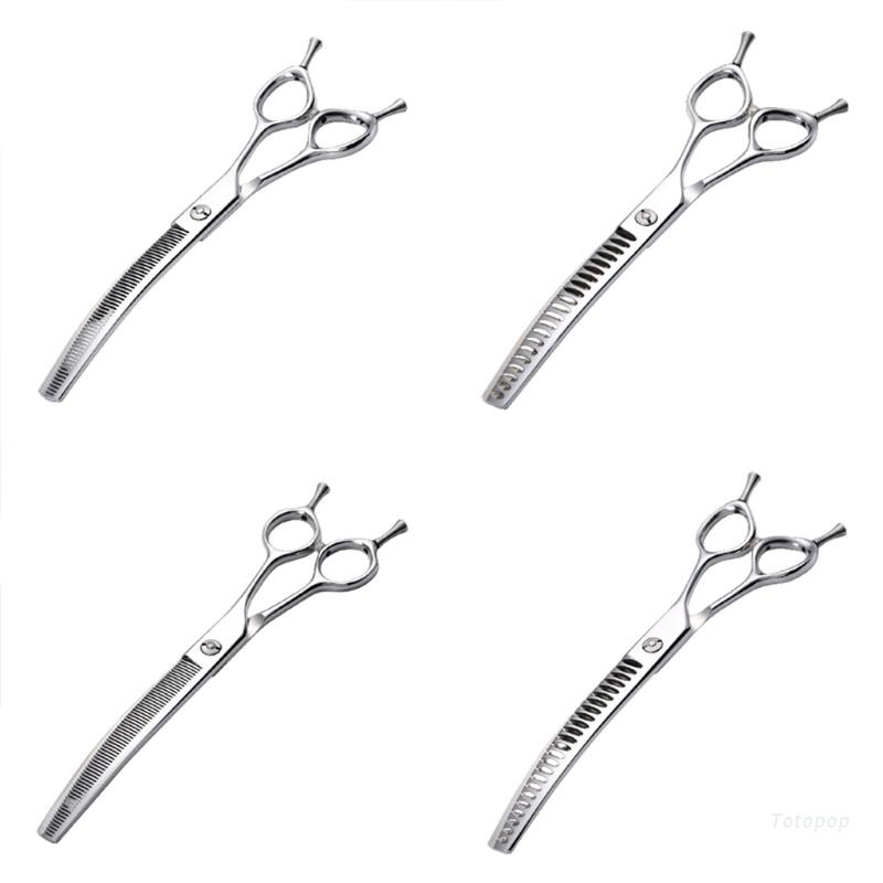 Top Curved Dog Grooming Scissors Professional Cat Thinning Shears JP
