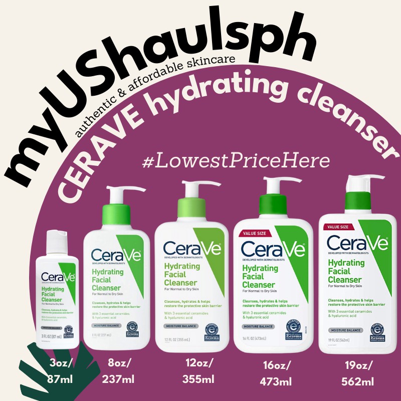 AUTHENTIC CERAVE Hydrating Facial Cleanser for Normal to Dry Skin