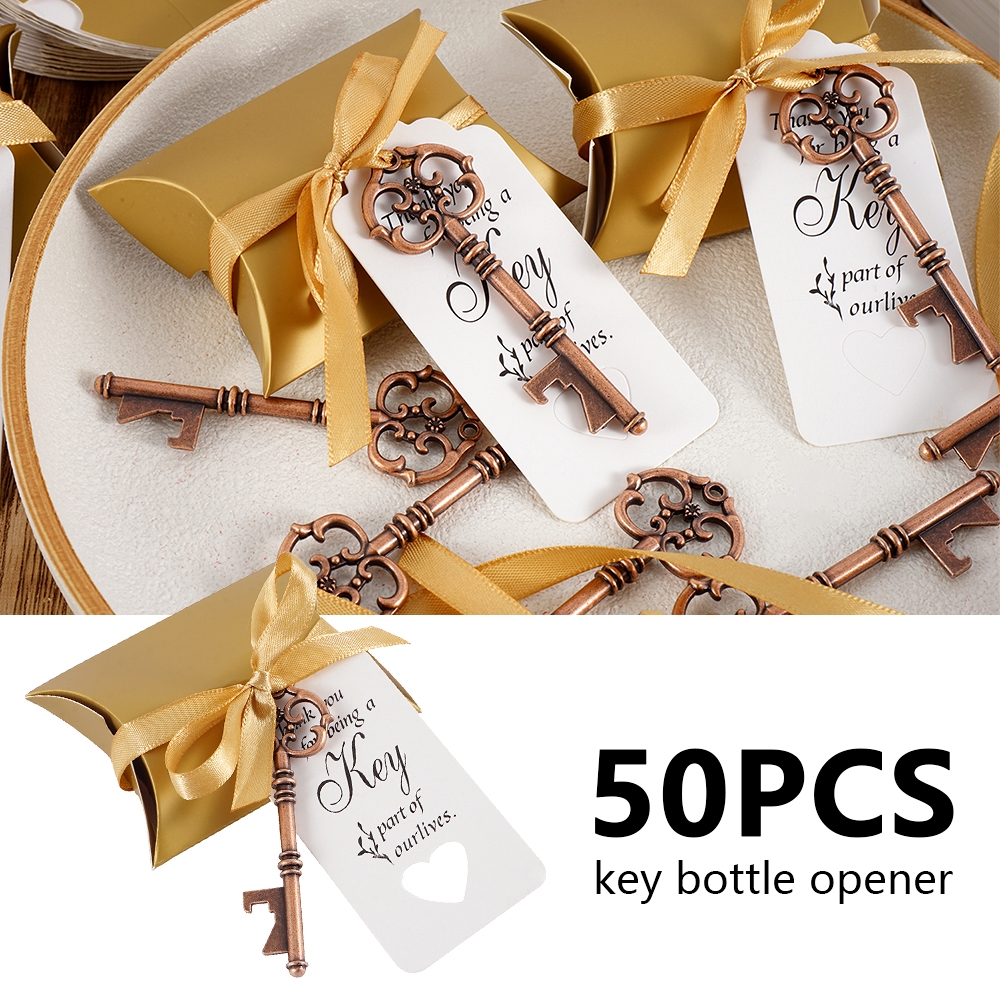 50pcs Key To My Heart Wedding Anniversary Bottle Opener Souvenir and