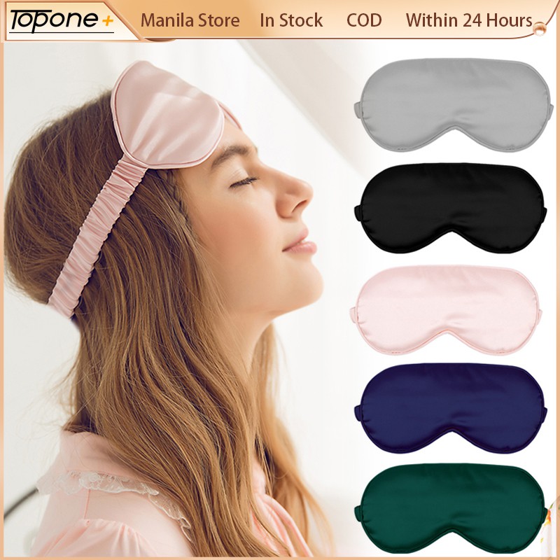 Silk Sleeping Eye Mask Cover Portable Travel Eye Patch Rest Blindfold