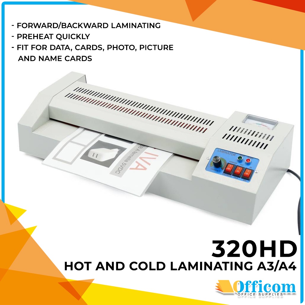 320 Laminator Machine A3/A4 Size (HOT/COLD/REVERSE) FREE 10s