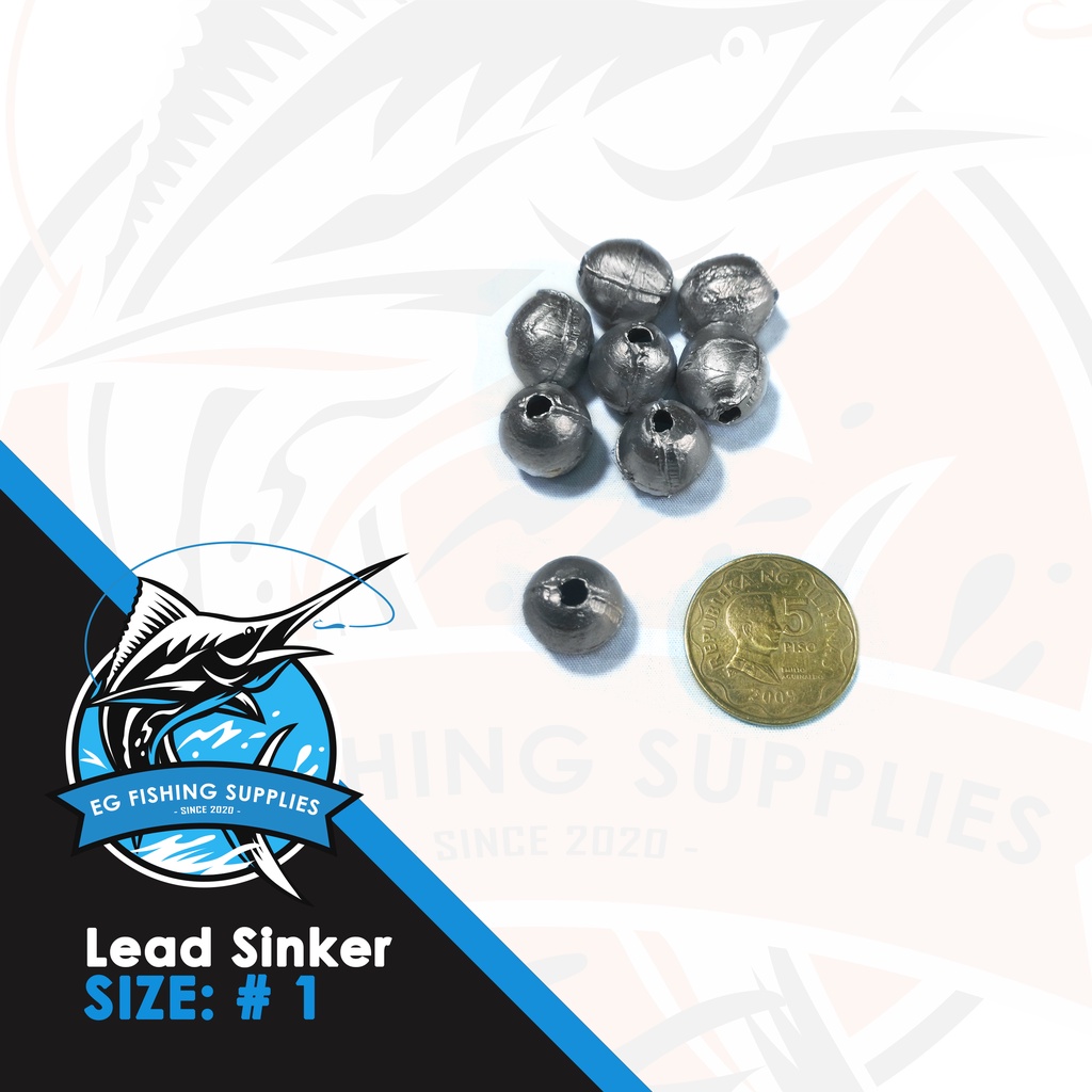 Lead sinker Number 1 (Fishing weight) Shopee Philippines