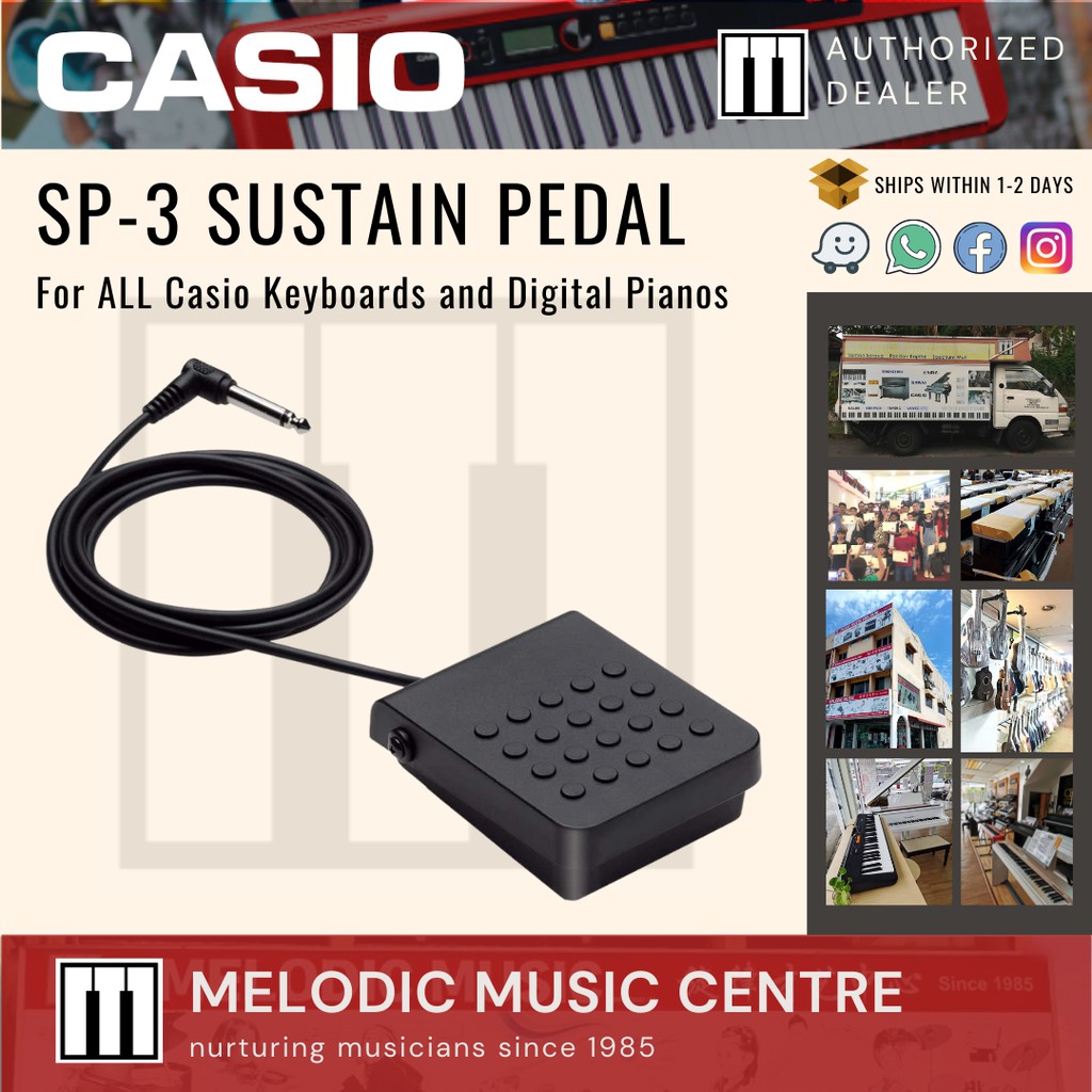 Casio SP3 Keyboard Sustain Pedal for All Casio Keyboards and Piano (SP3 / Damper Pedal/ Pad