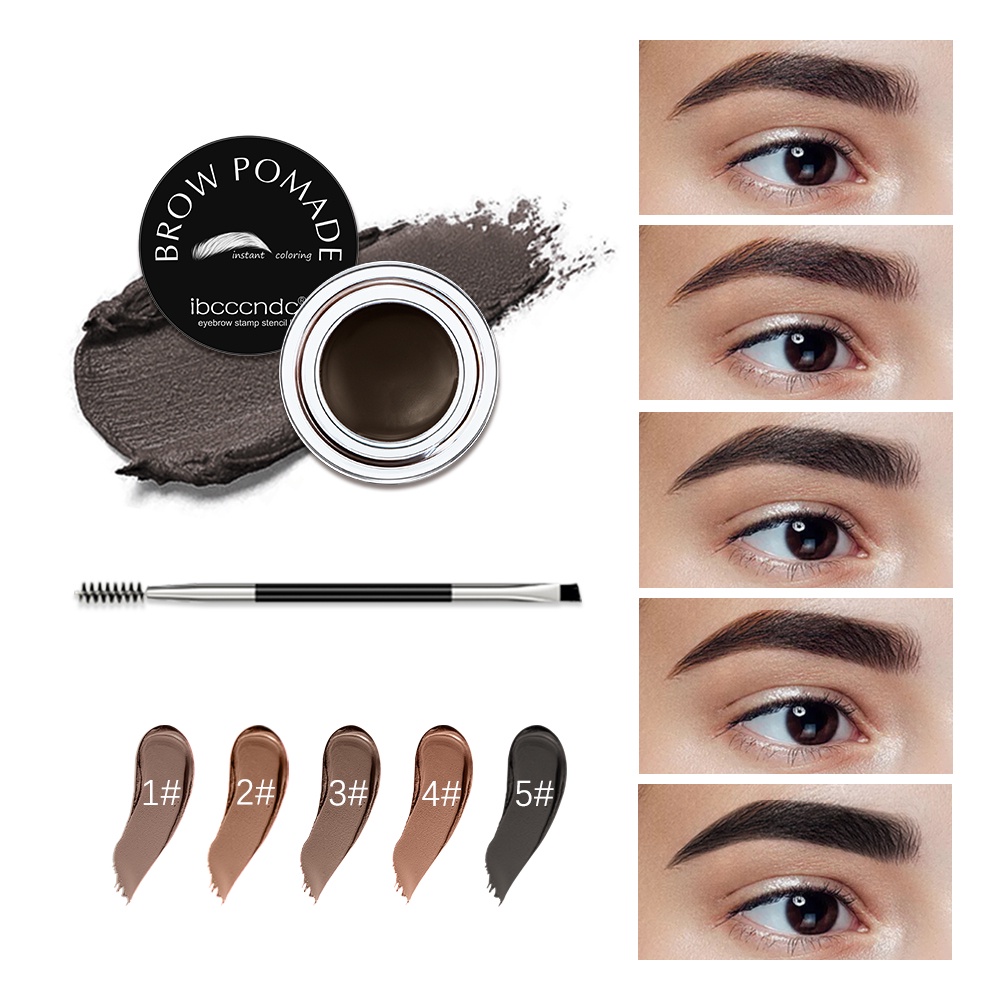 IBCCCNDC Eyebrow Cream Gel Makeup With Brush Powder Deep Brow Stamp