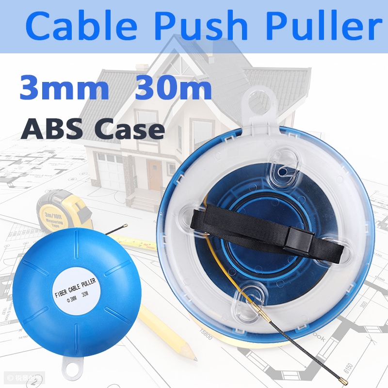 30 Meter Blue Guide Device Fiberglass Electric Cable Push Pullers Duct