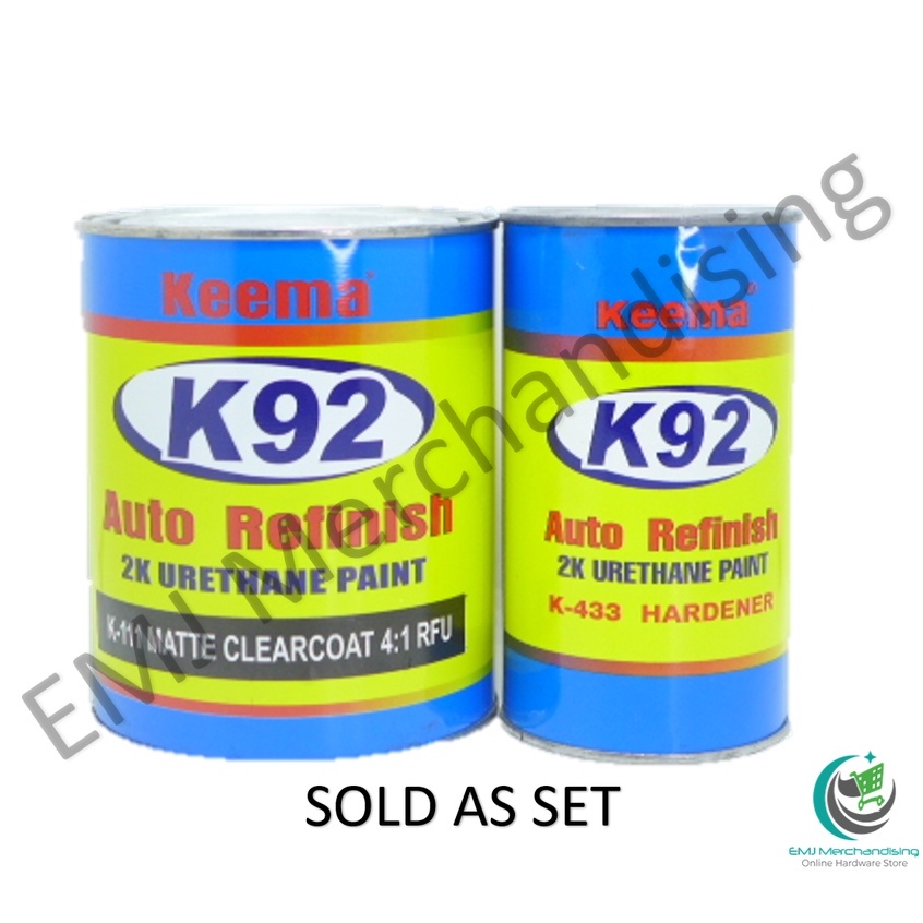 EMJ K92 2K Urethane K111 Matte Clearcoat and K433 Hardener 41 RFU Shopee Philippines
