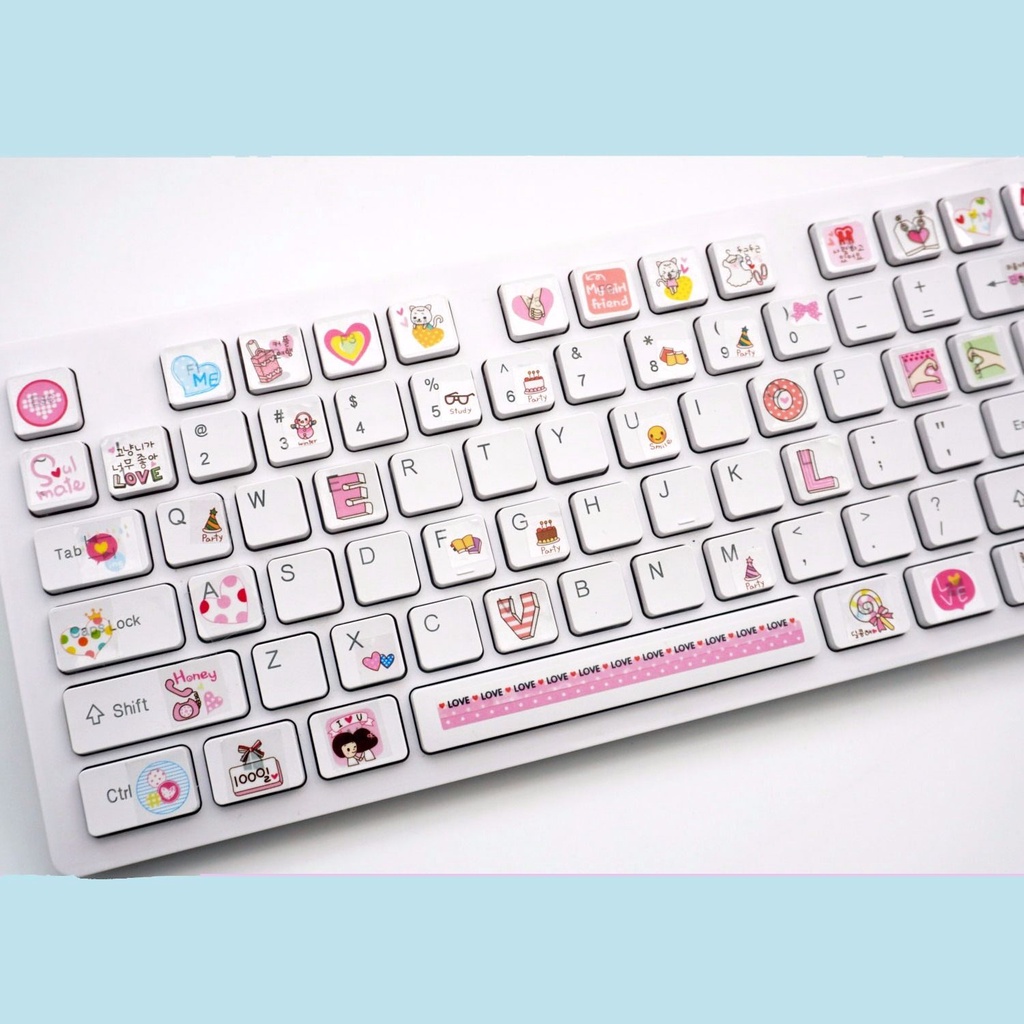 Cartoon Cute Keyboard Sticker Logitech K480/K380 Wireless Bluetooth