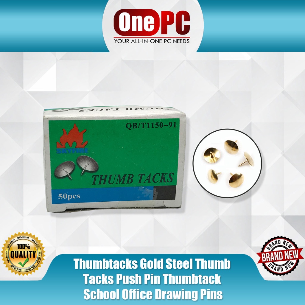 Thumbtacks Gold Steel Thumb Tacks Push Pin Thumbtack School Office