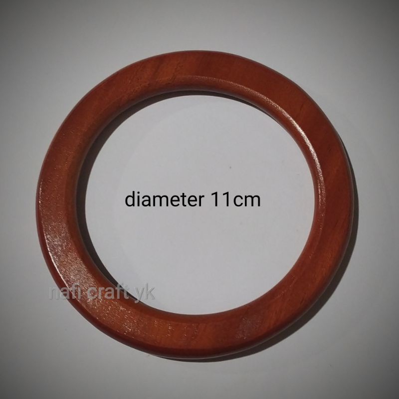 KAYU Macrame Wood ring Wooden ring handle Round Bag handle Wooden Round Bag Wooden ring