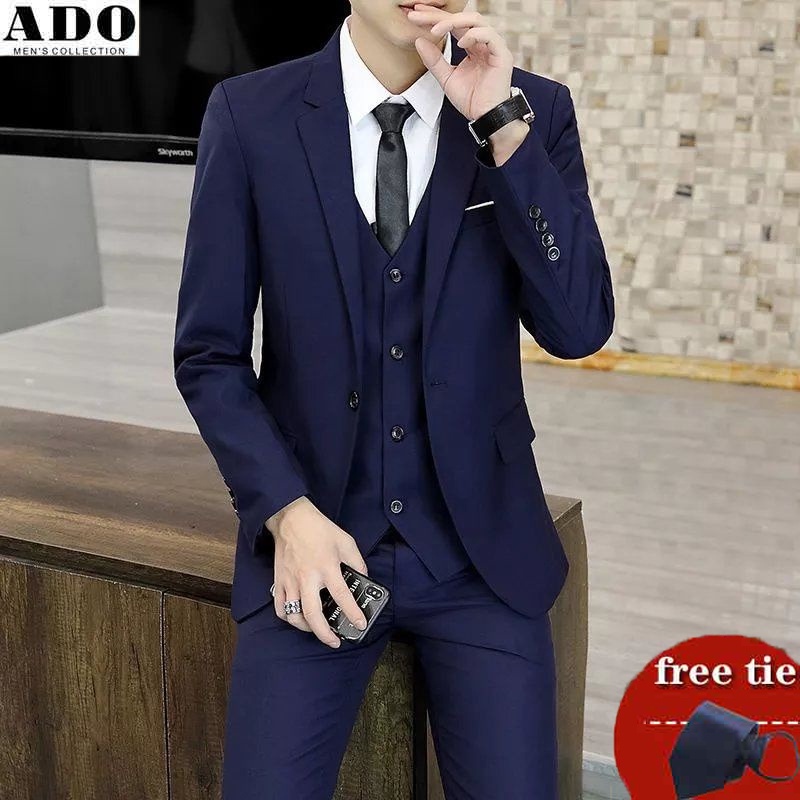 ADO Men's Suit Set Korean Casual Business Blazer Business Clothing Best