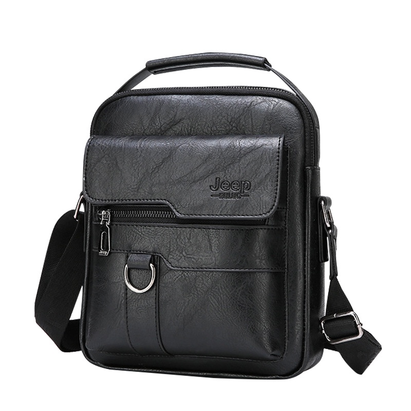 Men's leather shoulder bag Business bag Leather messenger bag Large