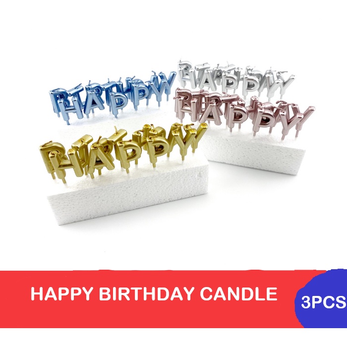 Happy Birthday Letter Candle Party Decoration Cake Candles Shopee Philippines