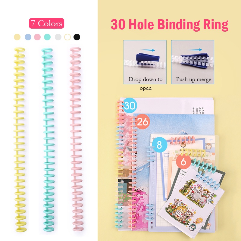 30 Hole Loose Leaf Plastic Binding Ring Loose Leaf Ring Binder Hoop For
