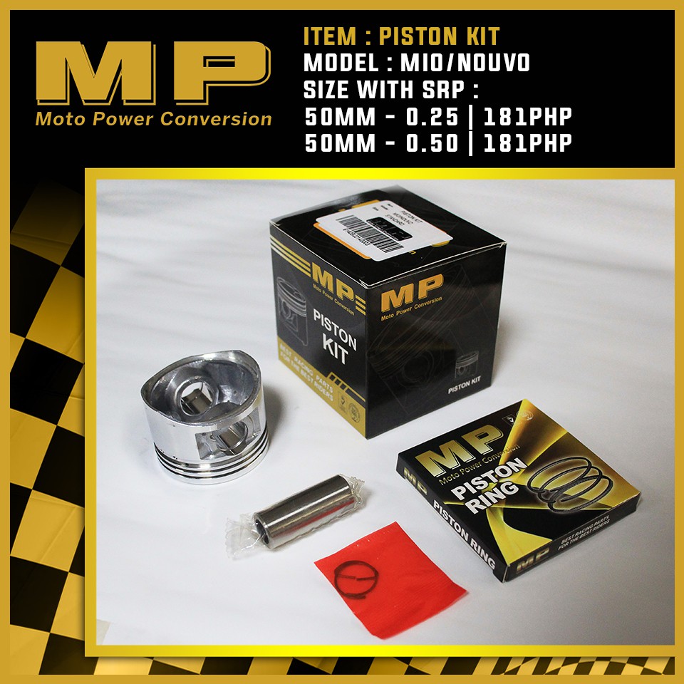 MP PISTON KIT MIO/NOUVO 50MM (SIZES AVAILABLE) Shopee Philippines