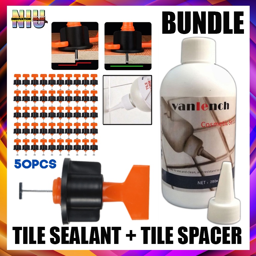 (BUNDLE) Tile Gap Grout Epoxy Tile Sealant 280ml WITH 50Pcs Tile