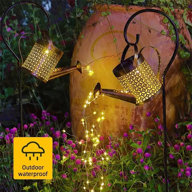 Solar watering can fairy lights garden decoration garden lamps LED