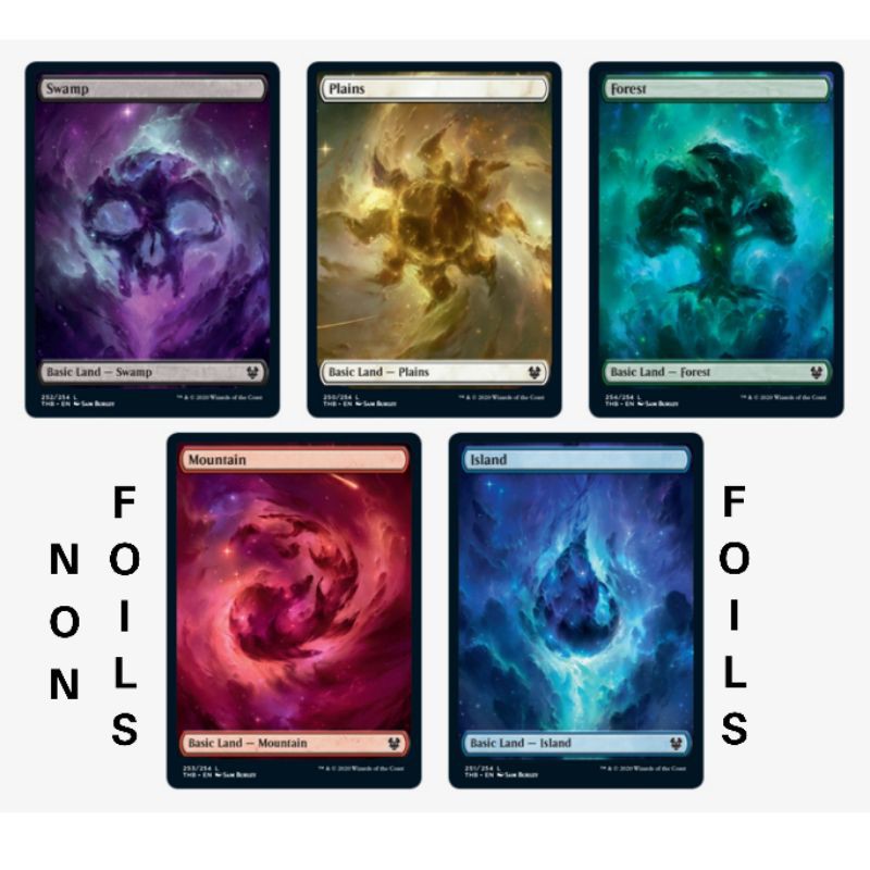 MTG Card BASIC LAND Full Art Textless THB Magic the Gathering Land