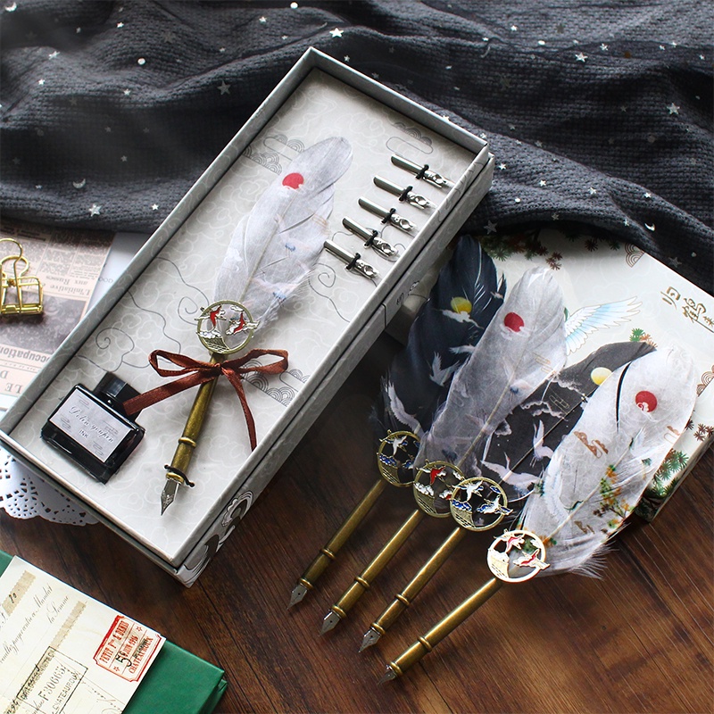 Dipping pen Jane Ou meets Chinese style retro quill pen dipping pen