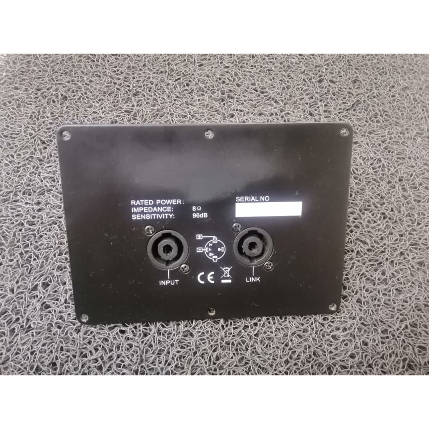 Speaker Back Input / Output Panel With Speak On Jacks, Alloy Case