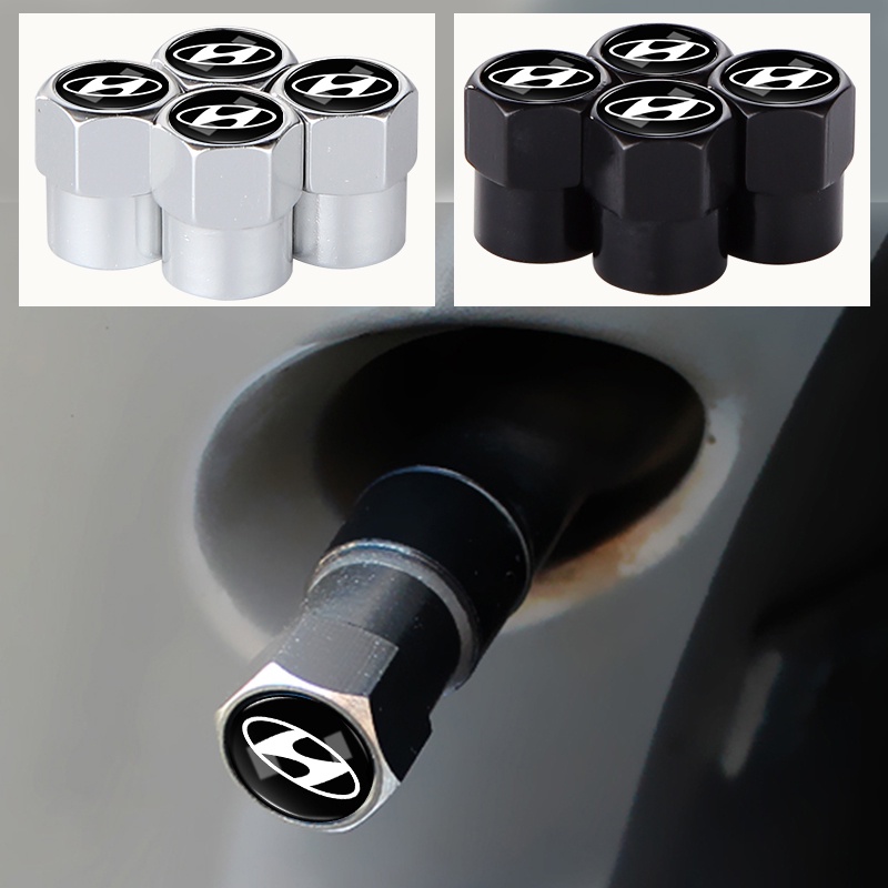 4pcs Aluminum Car Tire Air Cap Hexagonal Car Tyre Valve Protect Cover