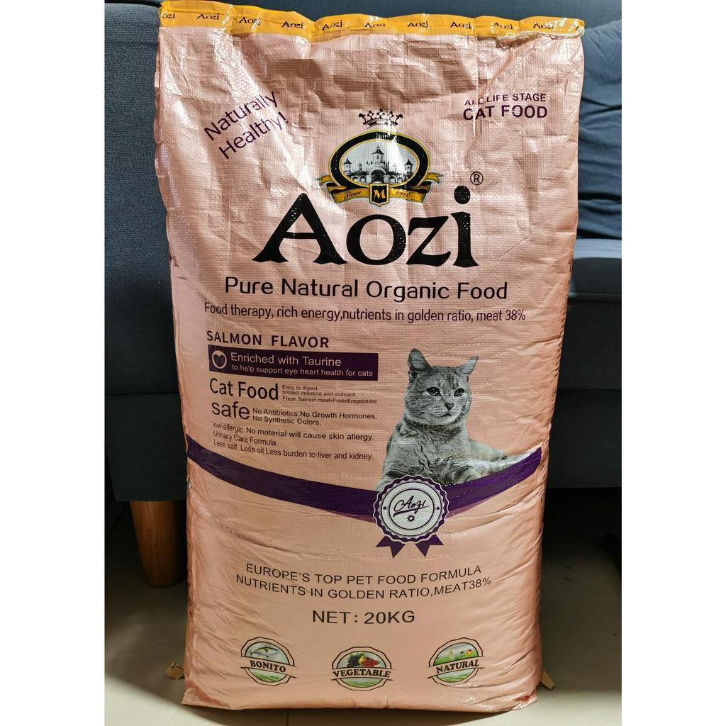 Aozi Cat Dry Food, Pure Natural Organic Food All Life Stage, Salmon