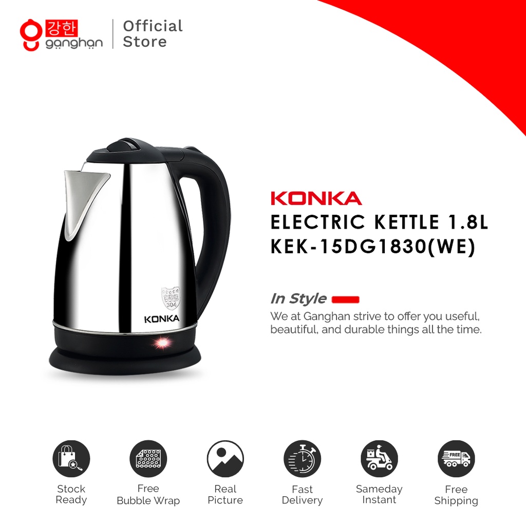 Konka Electric Kettle 1.8L Stainless Electric Teapot KEK15DG1830