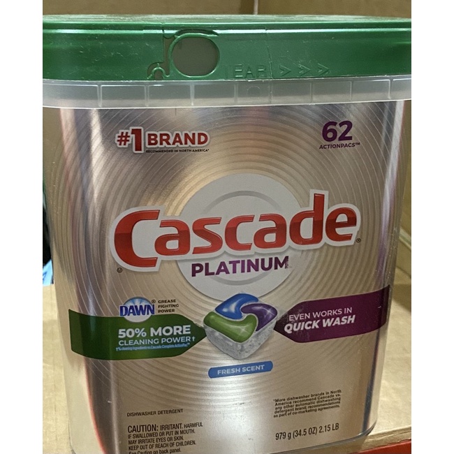 Cascade Platinum Complete Finish Dishwasher Tablets Dishwashing