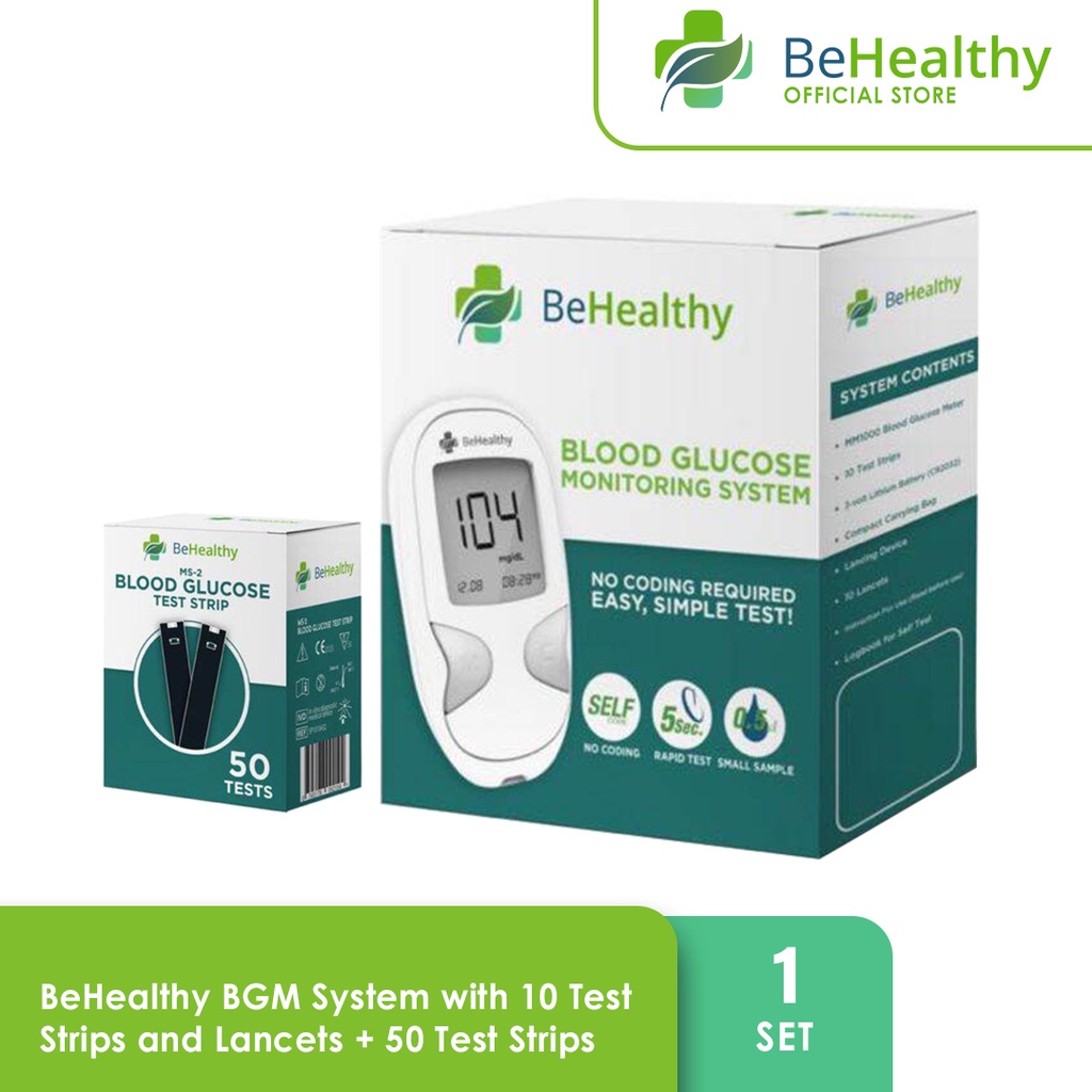 blood sugar tester setBeHealthy Blood Glucose Monitor Set Sugar Test