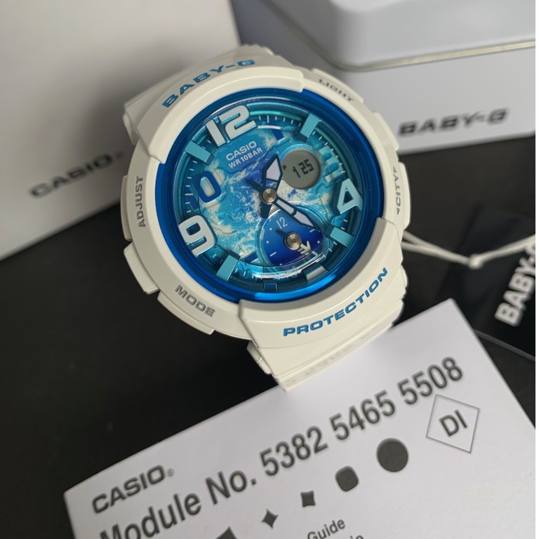 CLEARANCE SALE! Casio BabyG BGA190GL7B Dual Dial Gloss White Watch