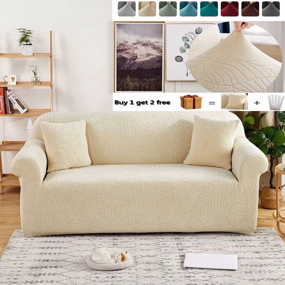 NEW Thick Embossed velvet Sofa Covers Elastic Stretch Slipcovers Sofa