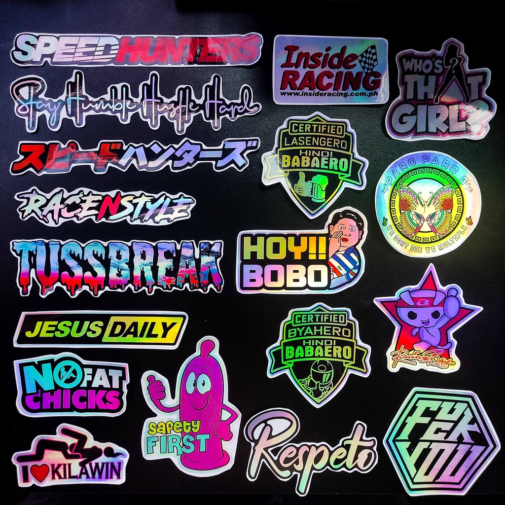 Hologram Motorcycle Car Sticker Helmet Visor Decals PART IX RaceNStyle