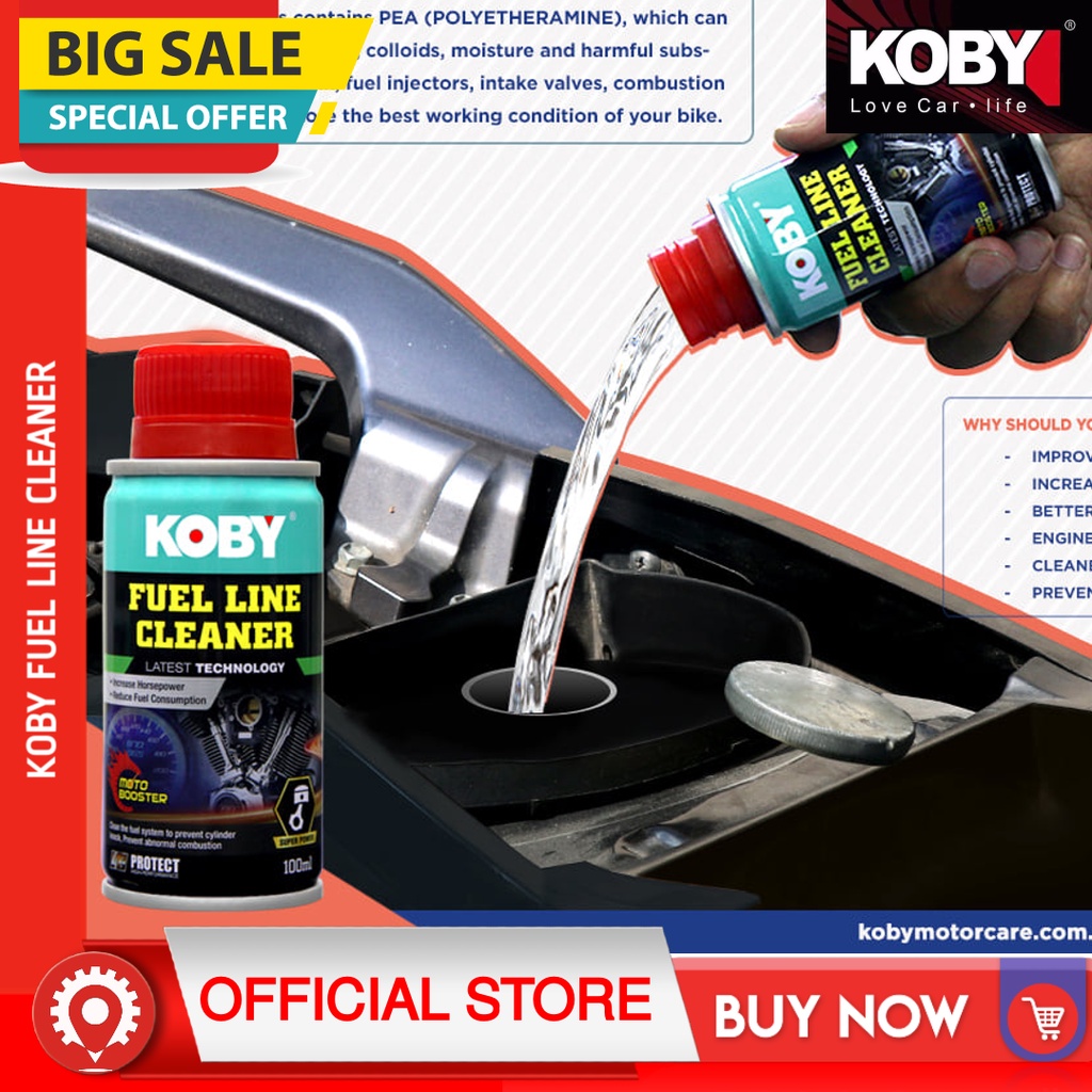 Koby Fuel Line Cleaner 100ml for Improves Fuel Consumption Shopee